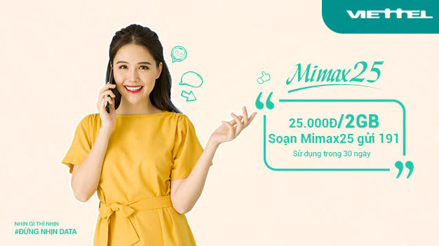 Mimax25 gói cước với chi phí hấp dẫn