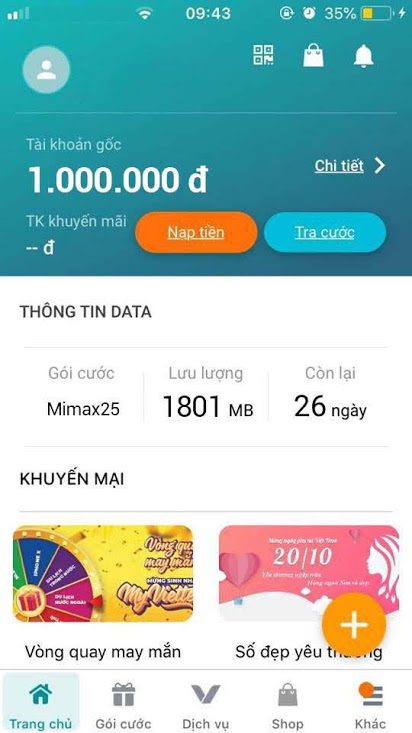 đăng ký gói cước mimax25 qua my viettel